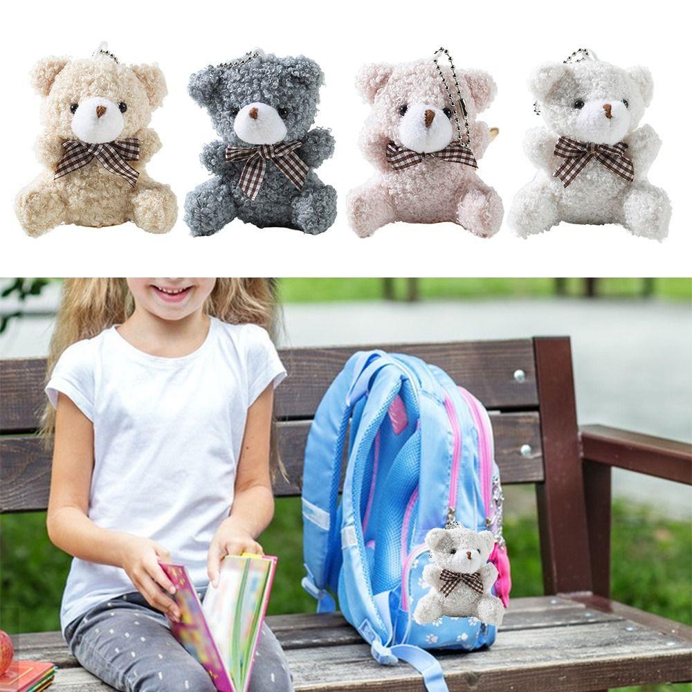 Многоцветный плюшевый медведь брелки подвеска подвеска чучело медведь мультфильм галстук-бабочка медведь кукла универсальный