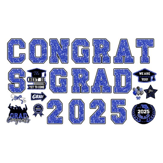 Магниты на автомобиль с надписью «Выпускной 2025» Поздравляем выпускников Магнитные наклейки Тематические магниты для декора гаражных ворот Холодильник