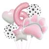 Pink Dog'S Paw Digital Balloon Set Animal Theme Birthday Party Aluminum Film Balloon Party Arrangement Decorative Balloon