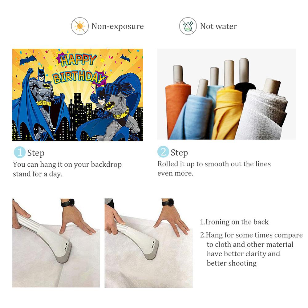 Cartoon Batman Super Hero Backdrop Gotham City Theme Kids Boys Birthday Party Decor Baby Shower Photography Background