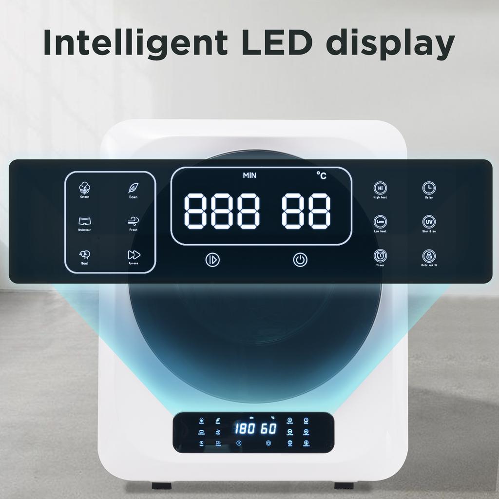 Vented dryer, stainless steel, 3 kg, actually up to 4 kg, 850 W, multiple filtration, 6 programs. Overheat protection, wall mounting [Energy class G]