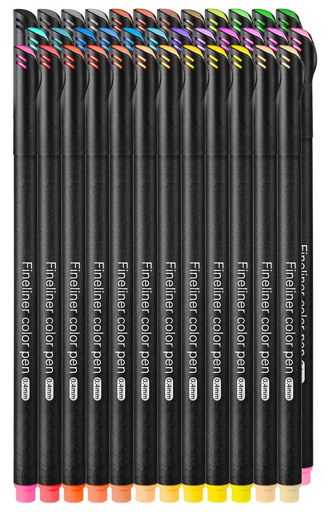 Набор тонких ручек Fineliner 36 цветов Ручки для рисования 0,38–0,4 мм