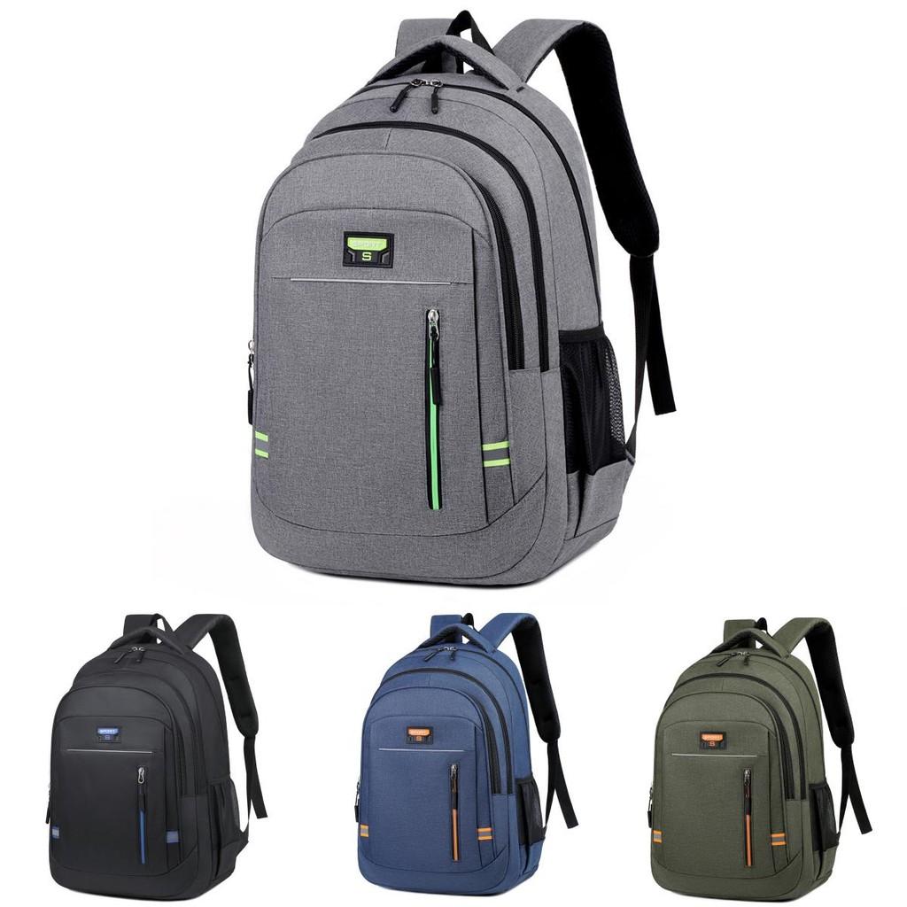 Big Capacity Travel Backpack With Striped Pattern And 16in Laptop Compartment For Students