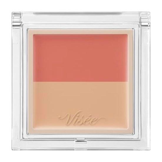 Консилер Visee Color Duo Trick Concealer 01 Red (Натуральный бежевый) Компактное средство для маскировки темных кругов под глазами, оранжево-многоцветное, 2,5 г
