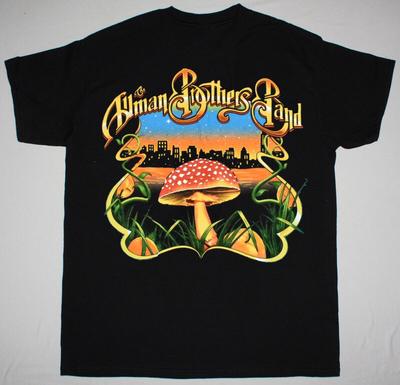 Хлопковая черная футболка с коротким рукавом ALLMAN BROTHERS BAND, унисекс, все размеры