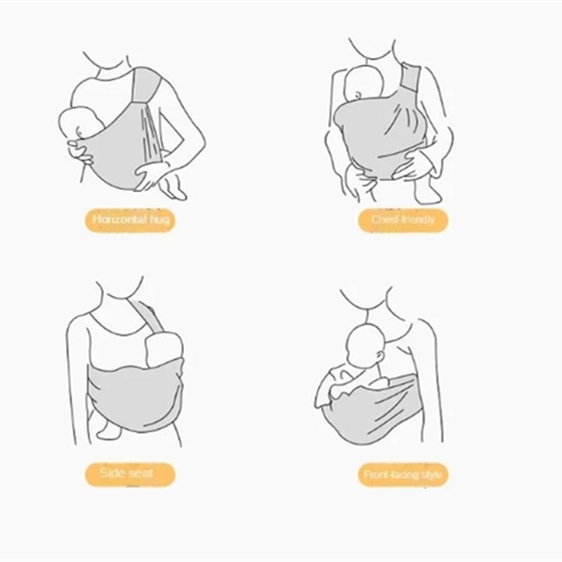 Baby Wrap Newborn Sling Dual Use Infant Nursing Cover Carrier Mesh Fabric Breastfeeding Carriers Up Baby Carrier Backpack 0-36M