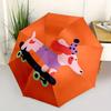 1pc Skateboarding Dog Automatic Open/Close Umbrella - Compact Travel Umbrella, 8-Rib Heavy-Duty Construction, Ideal Gift, 28084