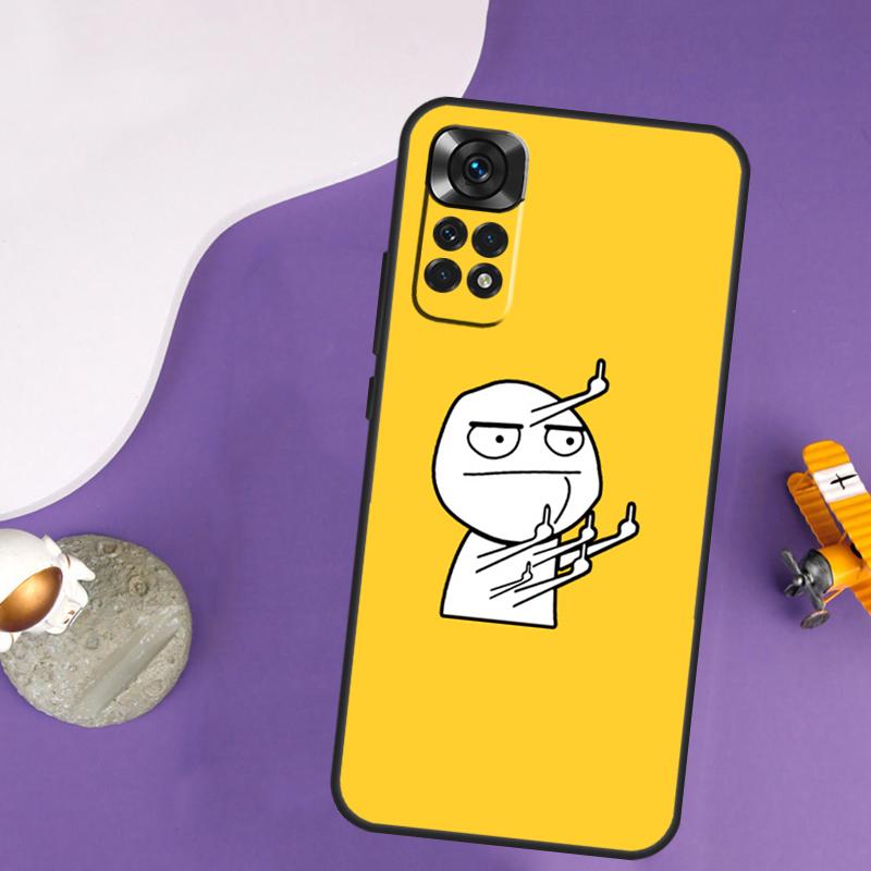 Смешной чехол со средним пальцем для Xiaomi Redmi Note 13 14 Pro 12 9 10 11 Pro 10S 11S 12S Redmi 14C 13C 10C 12C