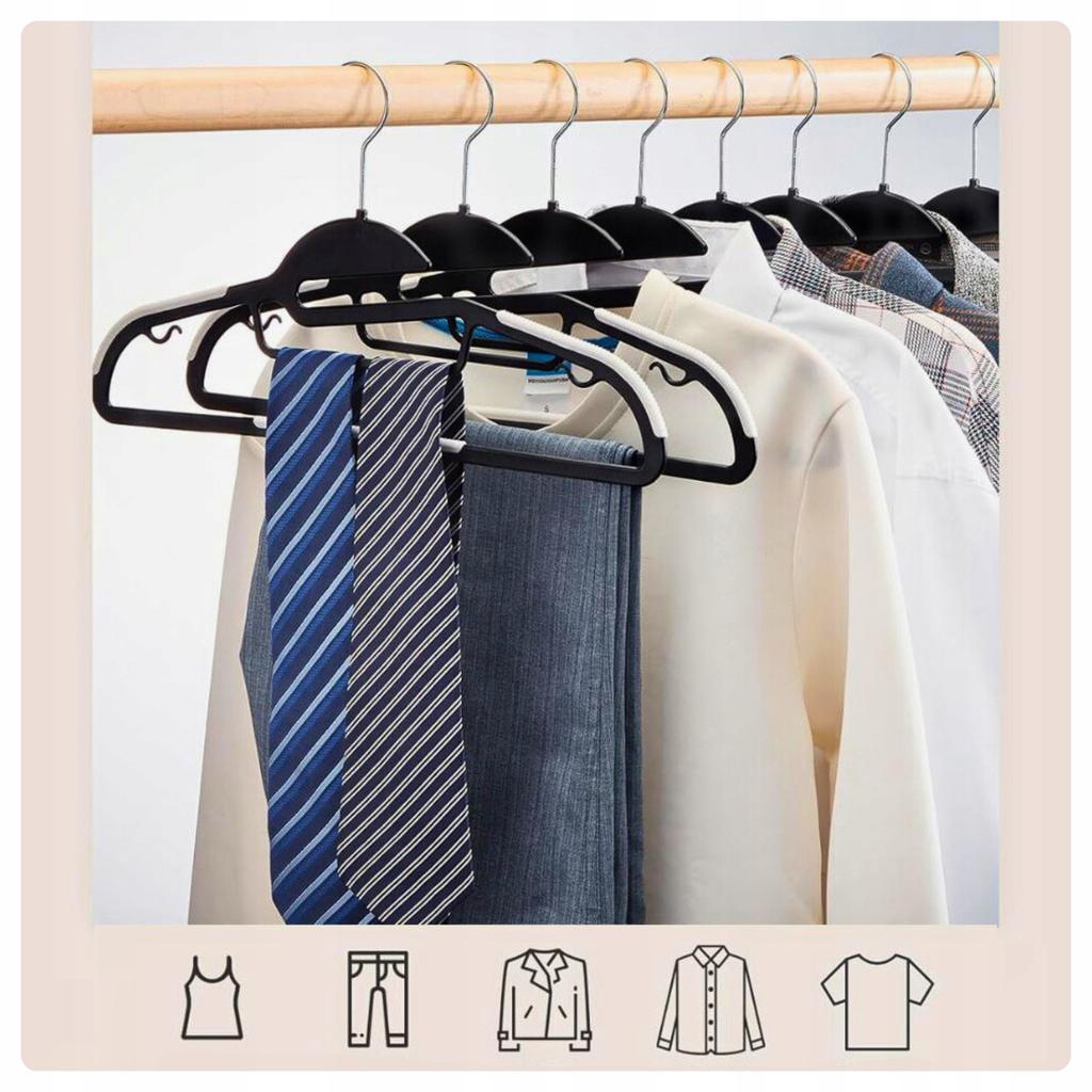 Strong Premium Clothes Hangers, Anti-Slip, For Wardrobes