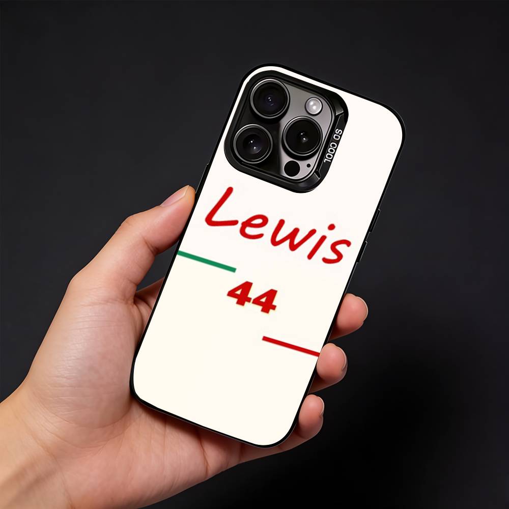 44 L-Lewis H-Hamilton-S Чехол для телефона для iPhone17, 16,15,14,13,12 Pro Max Черный Конфетный Матовый Ударопрочный Чехол