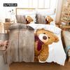Duvet Cover 3D Printed Cute Teddy Bear Bedding Set and Pillowcase Cartoon Quilt Cover Home Teen Boy Girl Gift Bedroom Decor