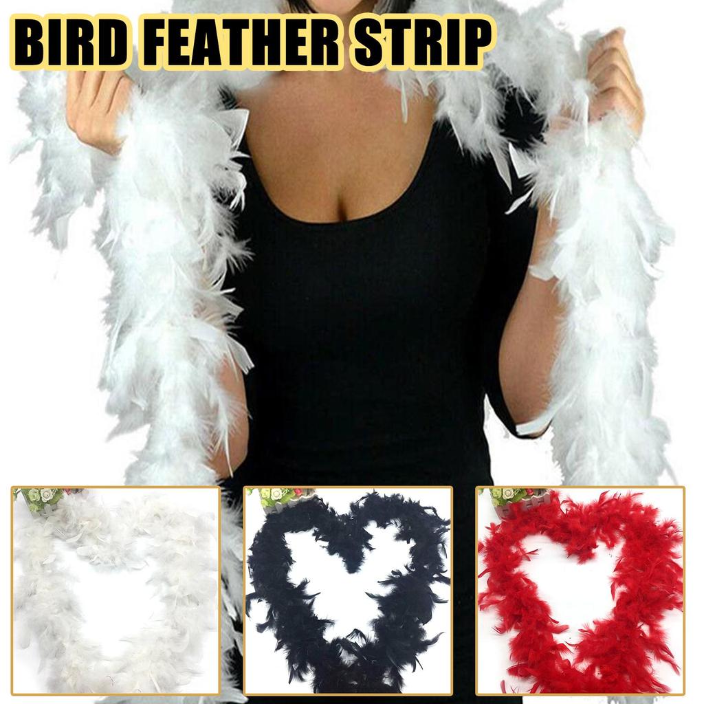DIY 2m Feather Boa Christmas Tree Decoration Feathers Wedding Shawl White Feather Boa Ribbon Feathers Dress Garland Decorative