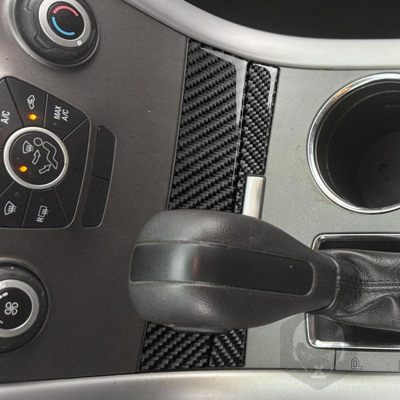 Real Carbon Fiber Car Accessories Center Console Strips Decorative Trim Cover Soft Sticker For Ford Edge SEL 2011 2012 2013 2014