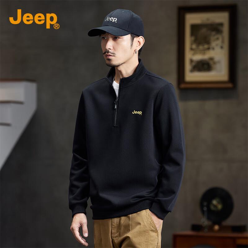 JEEP Men's Premium Stand-Collar Sweatshirt