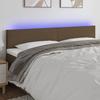 VidaXL LED Headboard Bedroom Furniture Double Bed Accessory Head of Bed Frame Interior Dark Brown 3121341