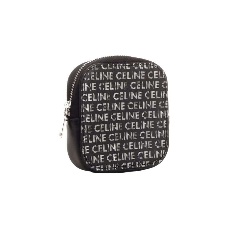Celine Squared Purse Black Men Pouches 10K743FGH-38SI