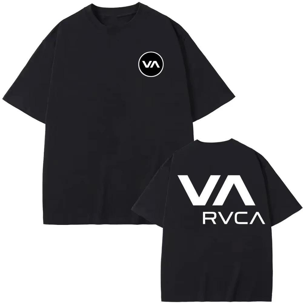 New Arrival Mens Clothes Tee Shirt Homme Graphic TShirts Men Tshirt for Men Ropa Hombre RVCA Short Sleeved Round Neck Y2k