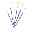6Pcs/Set Watercolor Paint Brushes Flat Nylon Hair Painting Brush Set Art Supply