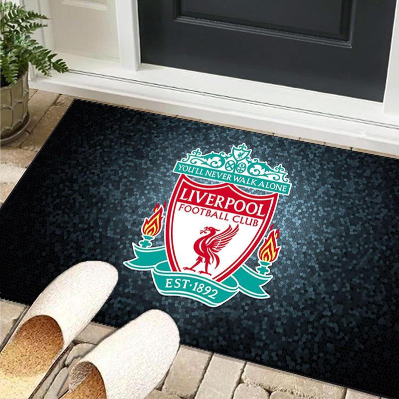 1PC rug Football Liverpool Crest Carpet, Chair Rug,Area Rug for Office Bedroom living rooms bedroom, Doormat decor Christmas fan gifts