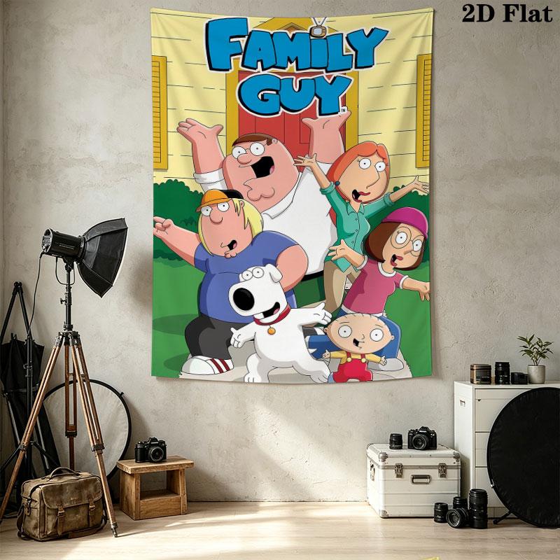 Family Guy Wall Tapestry Aesthetic Wall Hanging Printed Fabric Blanket Decorative Tapestries For Bedroom Living Room Home Decor