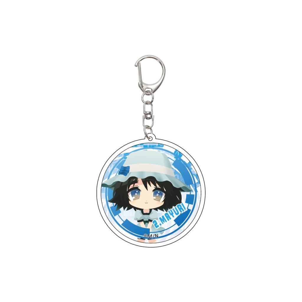 55 ММ Аниме Steins Gate Брелок Окабэ Ринтаро/Макисэ Курису/Сиина Маюри Брелок Акриловая Модель Пластина Рождественские Подарки