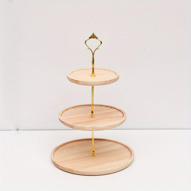 Украшения для десертного стола из цельного дерева, подставка для торта, витрина, тарелка с фруктами, поднос для закусок, многослойная тарелка с фруктами, деревянная полка