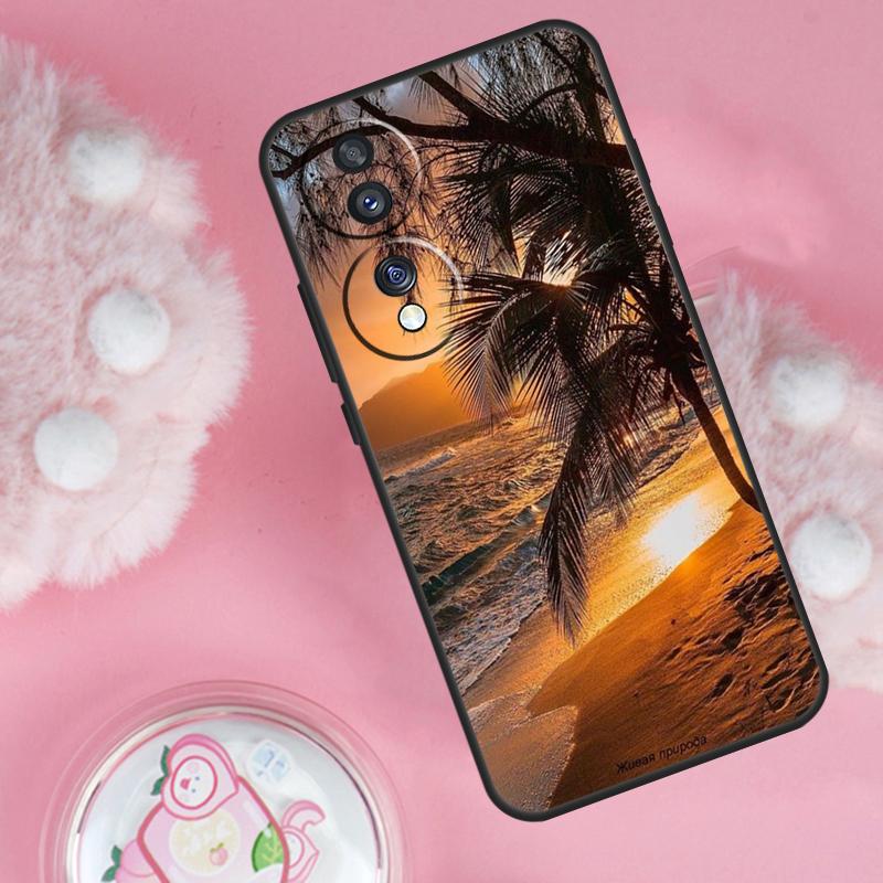 Летний закат на пляже на море Чехол для Honor 200 Pro 50 70 90 Lite X9b X9a X8b X8a X8 X9 X9c Honor Magic 7 6 5 Lite Обложка