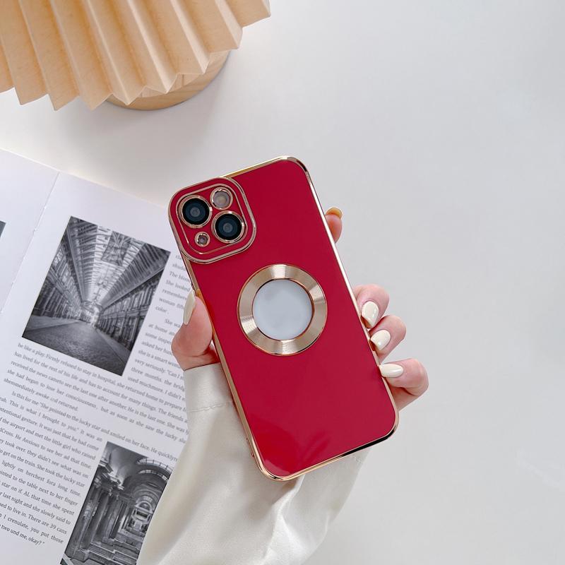 Luxury Phone Cover Colorful CD Lens Protector Hollow Soft Tpu Electroplated Phone Case for Iphone 14 Plus 13 15