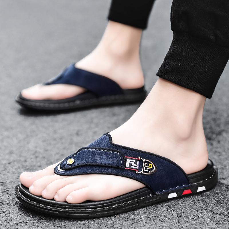 Trend Men Shoes Simple Fashion Flip Flops Lightweight Seaside Slippers Casual Men Footwear Beach Sandal Slipper Summer Leisure Opentoed Flipflops