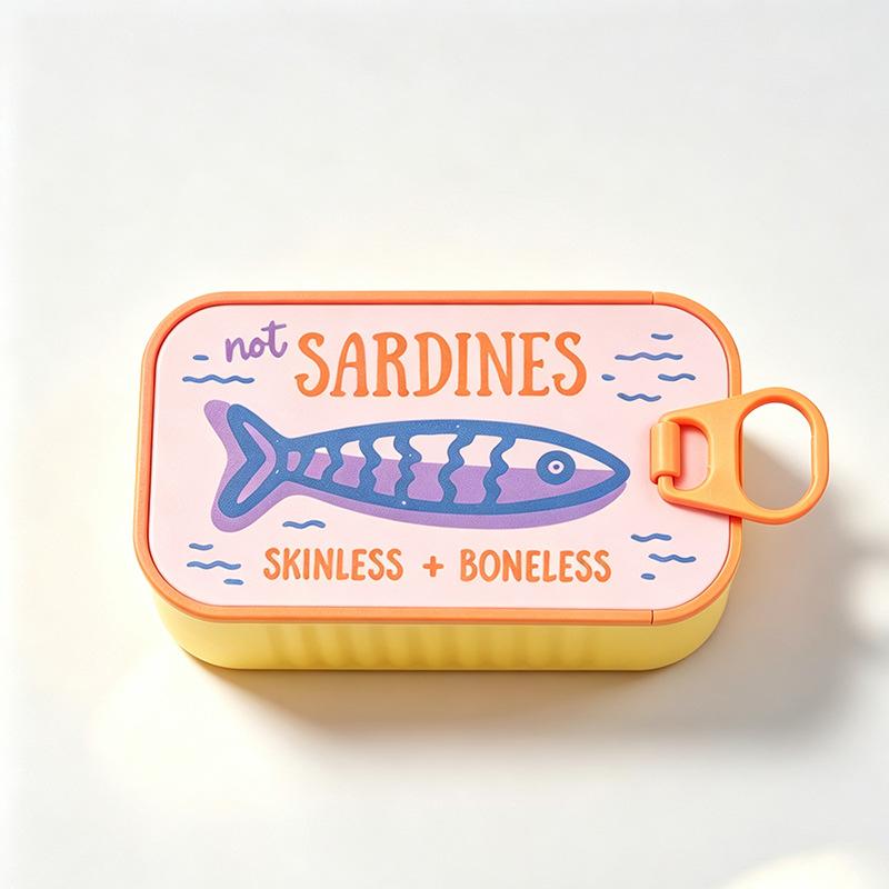 3D printed sardine jewelry box, fishbone earring holder, portable travel storage box, back-to-school, Christmas, holiday gifts