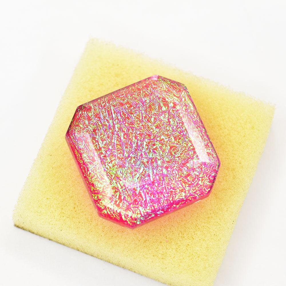 Lab-Created Opal Loose Gemstone Large Monarch Fire 83.15 ct Doublet Square Cut for Jewelry Designs