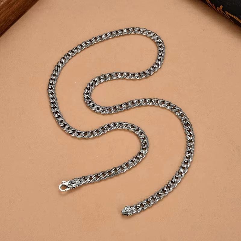 New Kind Hearted Head Scroll Grass Pattern Anchor Collarbone Chain Retro Punk Fashion Art Cuban Wedding Jewelry