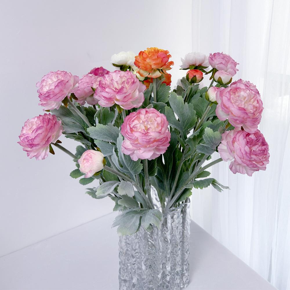 Букет искусственных цветов 3 головки лотоса с росой, украшение для дома, украшение гостиной, фон для съемки, реквизит