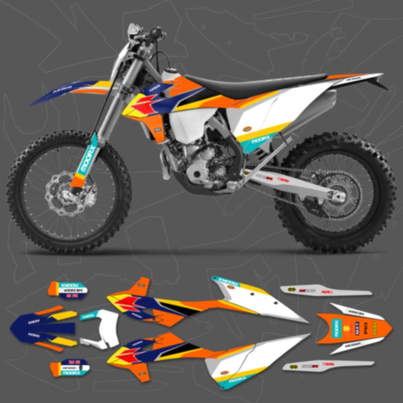 DSMTECH For KTM EXC EXC-F 2020 2021 2022 2023 150 200 250 300 350 450 500 Graphics DECALS Stickers kits For 2019-2022 SX SXF 007