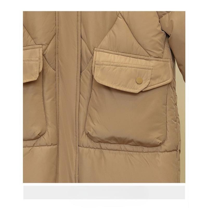 Свободное Теплое Зимнее Пуховое Хлопковое Пальто Женское Длинное Стеганое Пальто Поддельный Двойной Толстое Зимнее Пальто