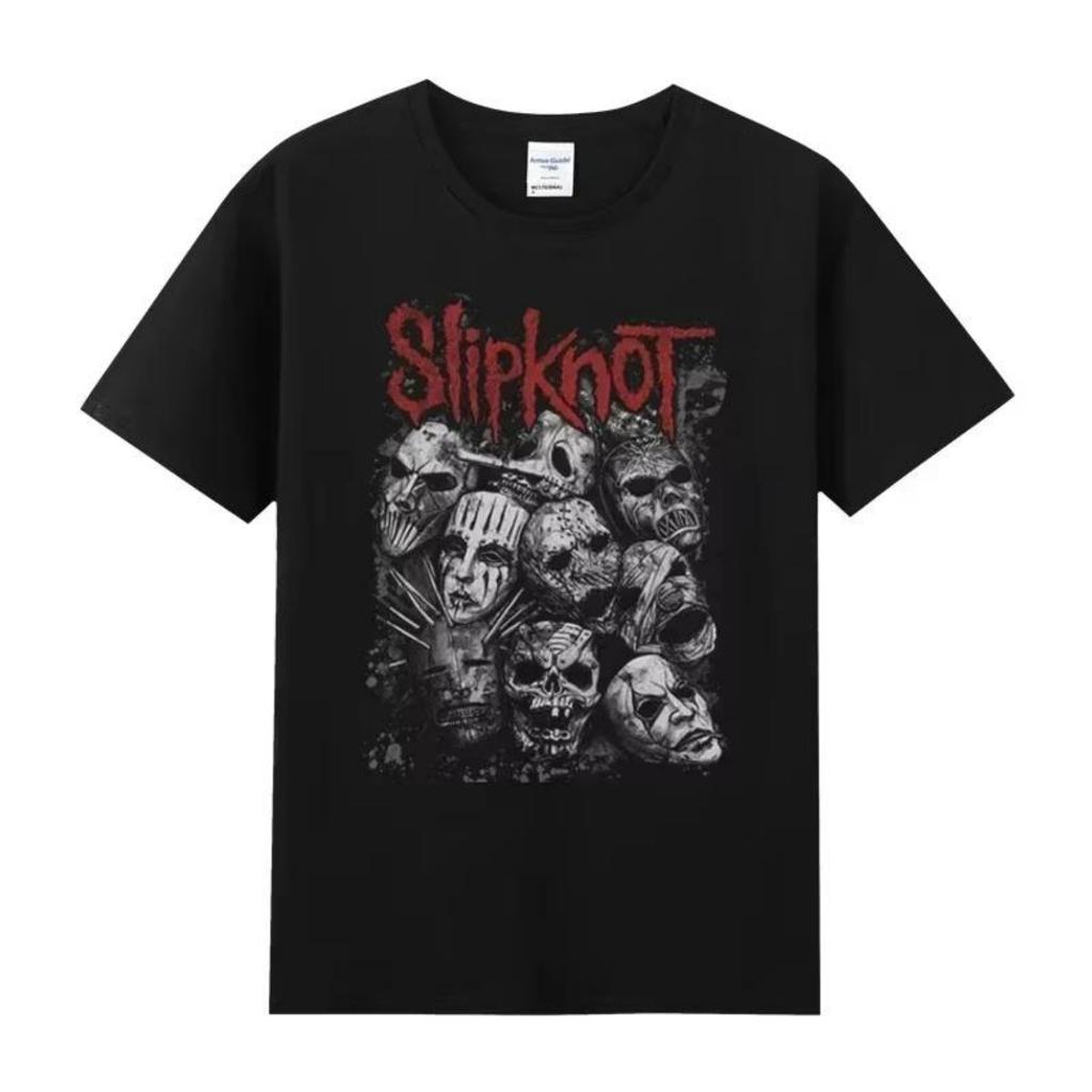 Винтажная футболка Slipknots Prepare for Hell Tour Черная Женская Тяжелый Металл Рок-группа Мужчины Женщины Хип-Хоп Эстетика Графическая Футболка Y2k