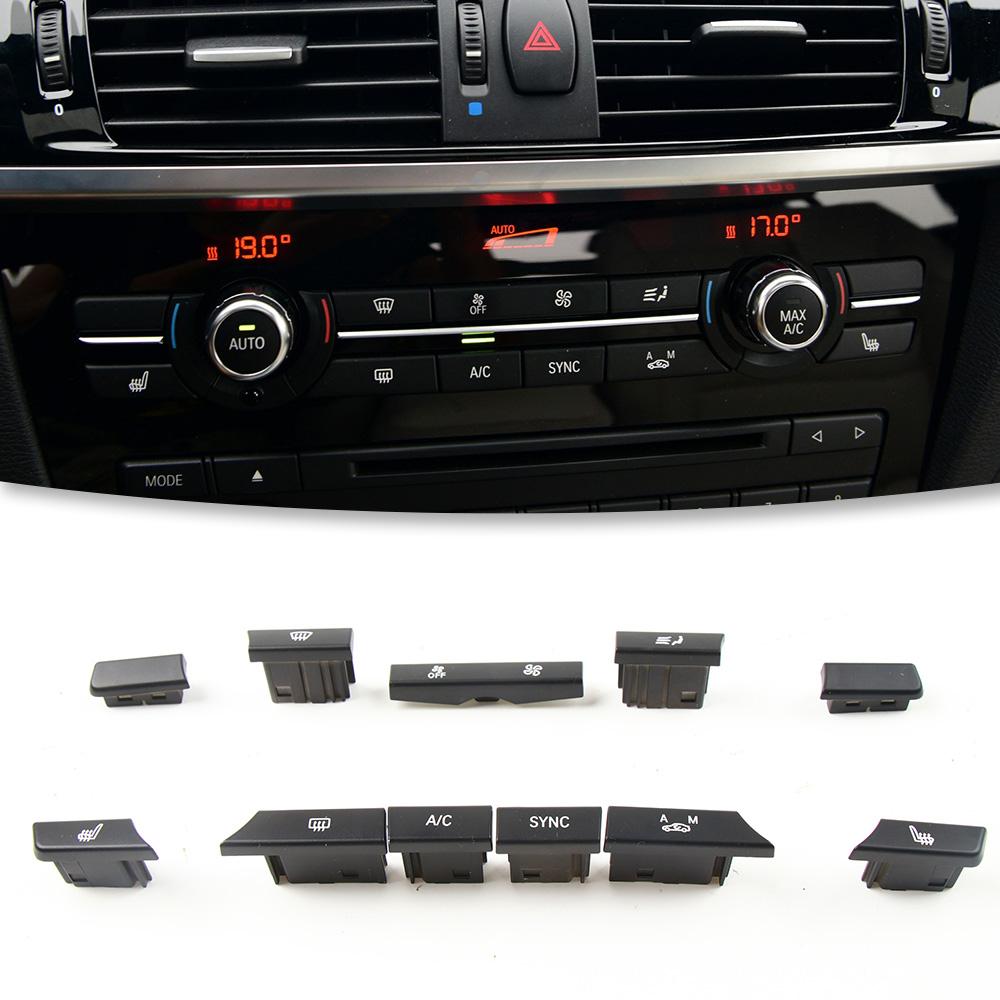Car Air Conditioning AC Button Venlitation Key Cap Repair Kit Replacement For BMW X3 X4 Series F25 F26 2011-2017 64116825513