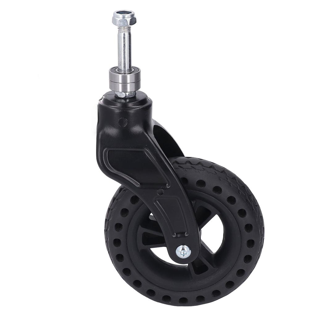 Trolley Front Wheel 6in Replacement TPE Rubber Non Slip Solid for Castor 75KG Load
