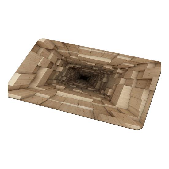 3D Ковер с оптической иллюзией, Реалистичный рисунок ямы, Напольный коврик, Впитывающий, Нескользящая основа, Коврик для двери