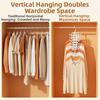 V Shaped Wall Mounted Rack Rotatable Hanger Organizer New Storage Rack  for Wardrobe Dorm Room