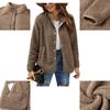 Autumn And Winter New Trendy Women's Warm Casual Jackets Loose Casual Solid Color Coats With Pockets Large Size Women's Tops