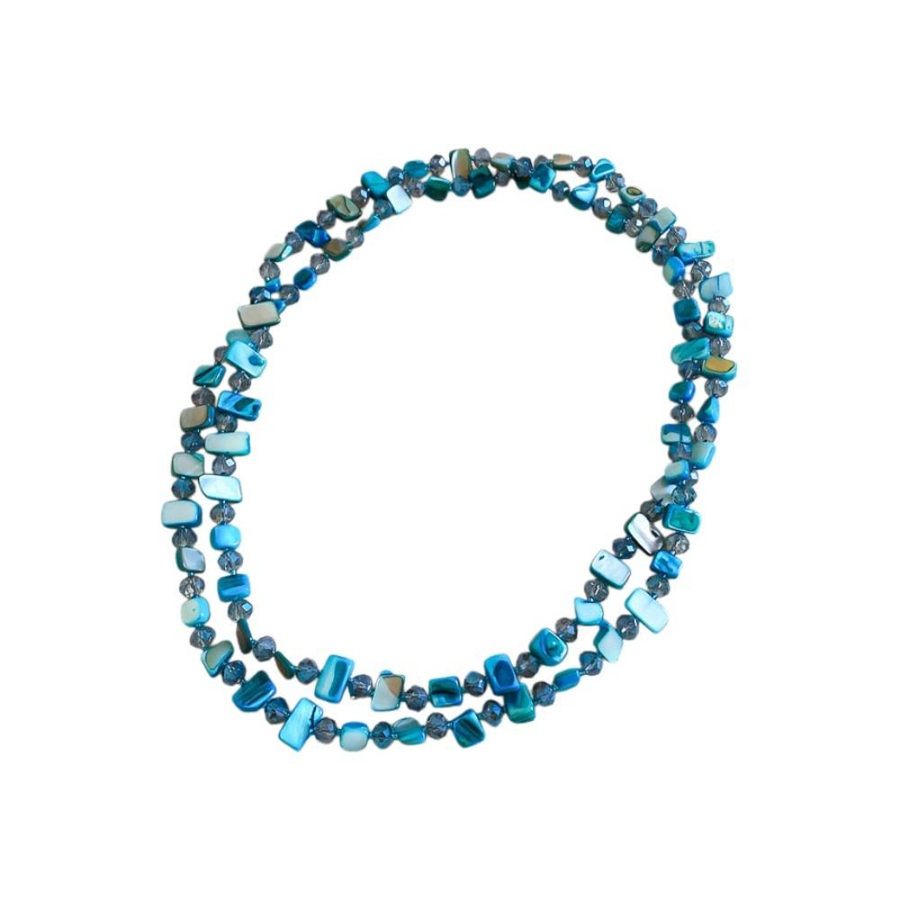 Irregular Shell Glass Shell Beaded Necklace Seaside Vacation Style Bohemia Choker Beach
