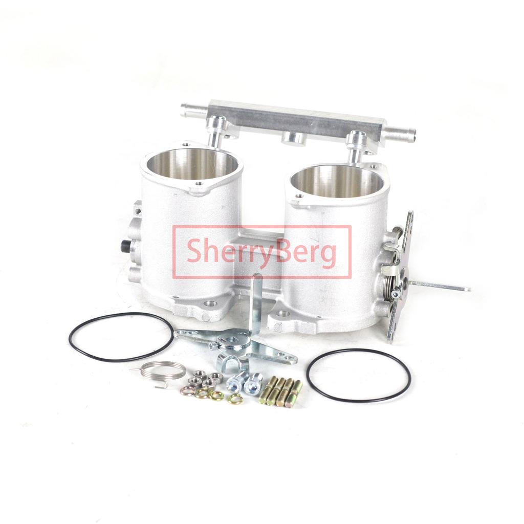 SherryBerg 55MM 55IDF TBS Throttle body For Jenvey IDF MODEL Carb 84mm tall TFP55I 55 IDF Rep. Weber Dellorto EMPI W Fuel Rail