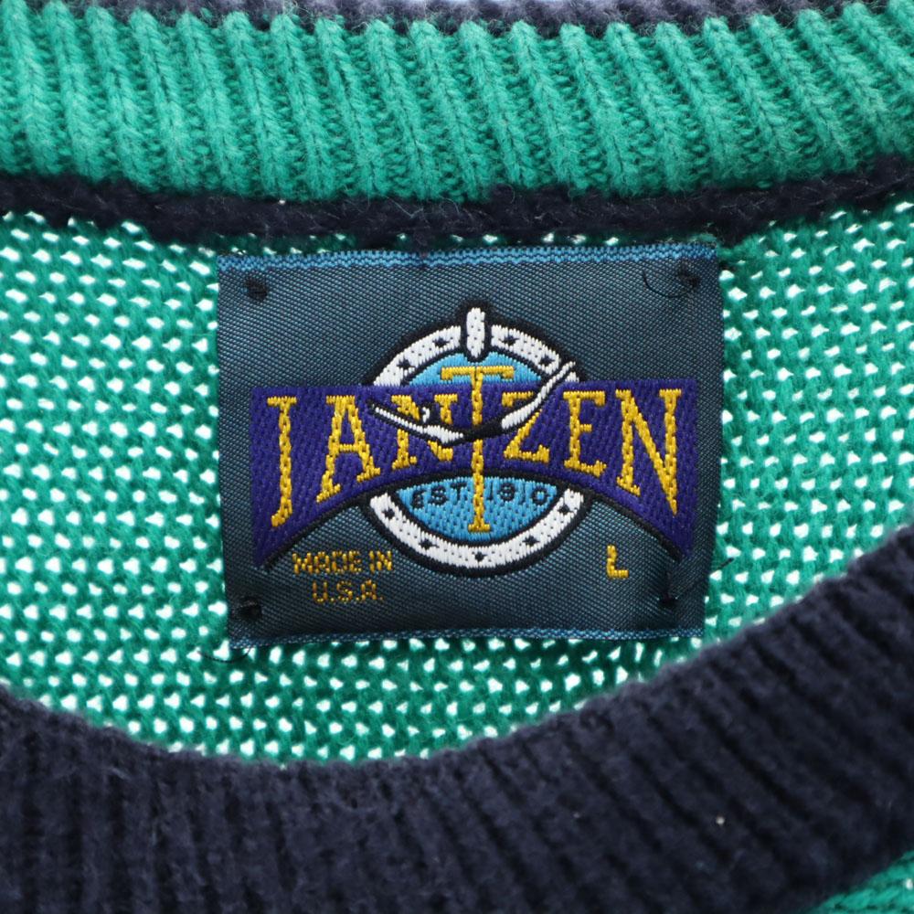 Jantzen 80s 90s Made In USA Old Long Sleeve Sweater L Knit Men's Used