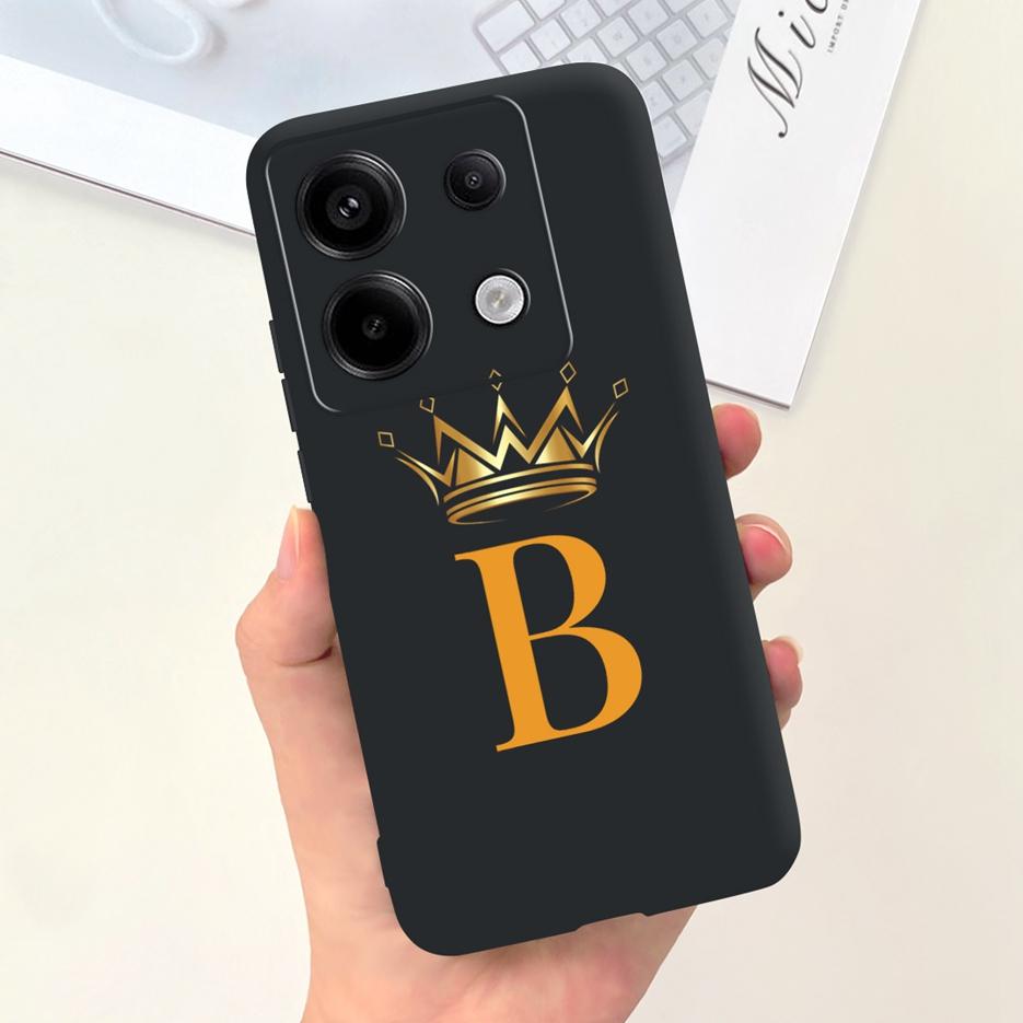 Чехол для Xiaomi Redmi Note 13 4G Милая корона Буквы Чехол Мягкий ТПУ Чехол для телефона Для Xiaomi Redmi Note 13 Pro Plus Note13 5G Бампер