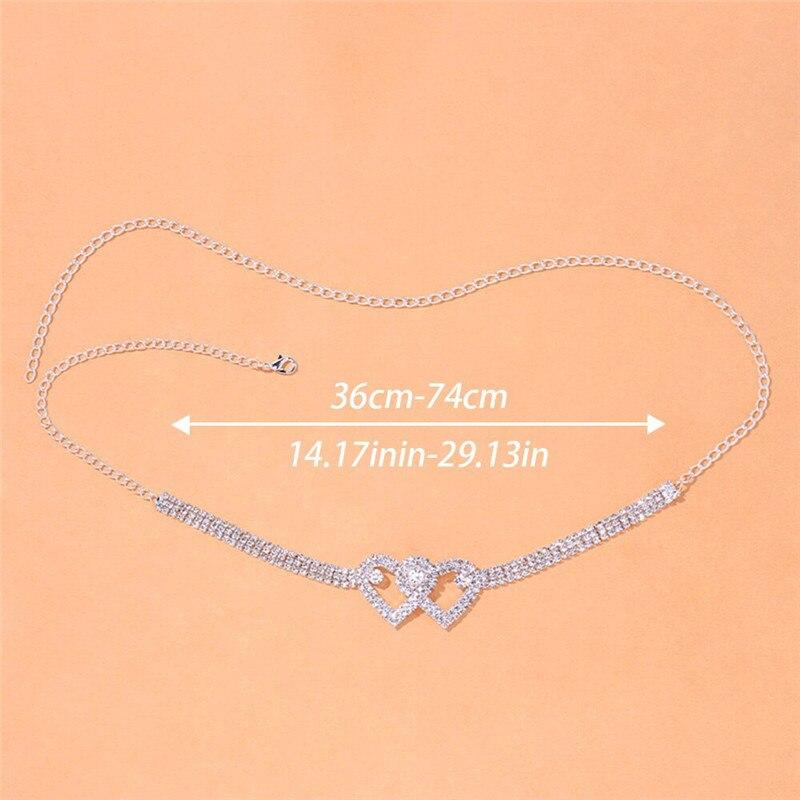 Цепочка на ногу со стразами в виде бабочки/сердца для женщин, роскошные серебряные/золотые цвета, блестящие украшения для тела на бедре, со льдом