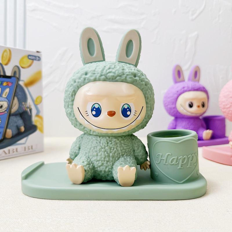 Cartoon Labubu 3D Vinyl Piggy Bank, Pen Holder & Phone Stand