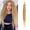 «Модные» наращивание волос крючком для женщин с эффектом «океанская волна» — 22 дюйма, мягкая волна с эффектом омбре, синтетические вьющиеся плетеные волосы