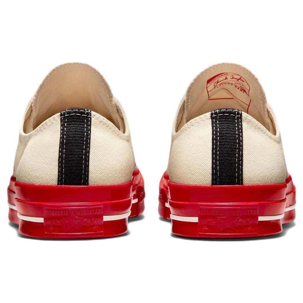 Comme des Garçons Play x Converse Chuck 70 Low Pristine Red Унисекс Кроссовки Cream Egret A01796C