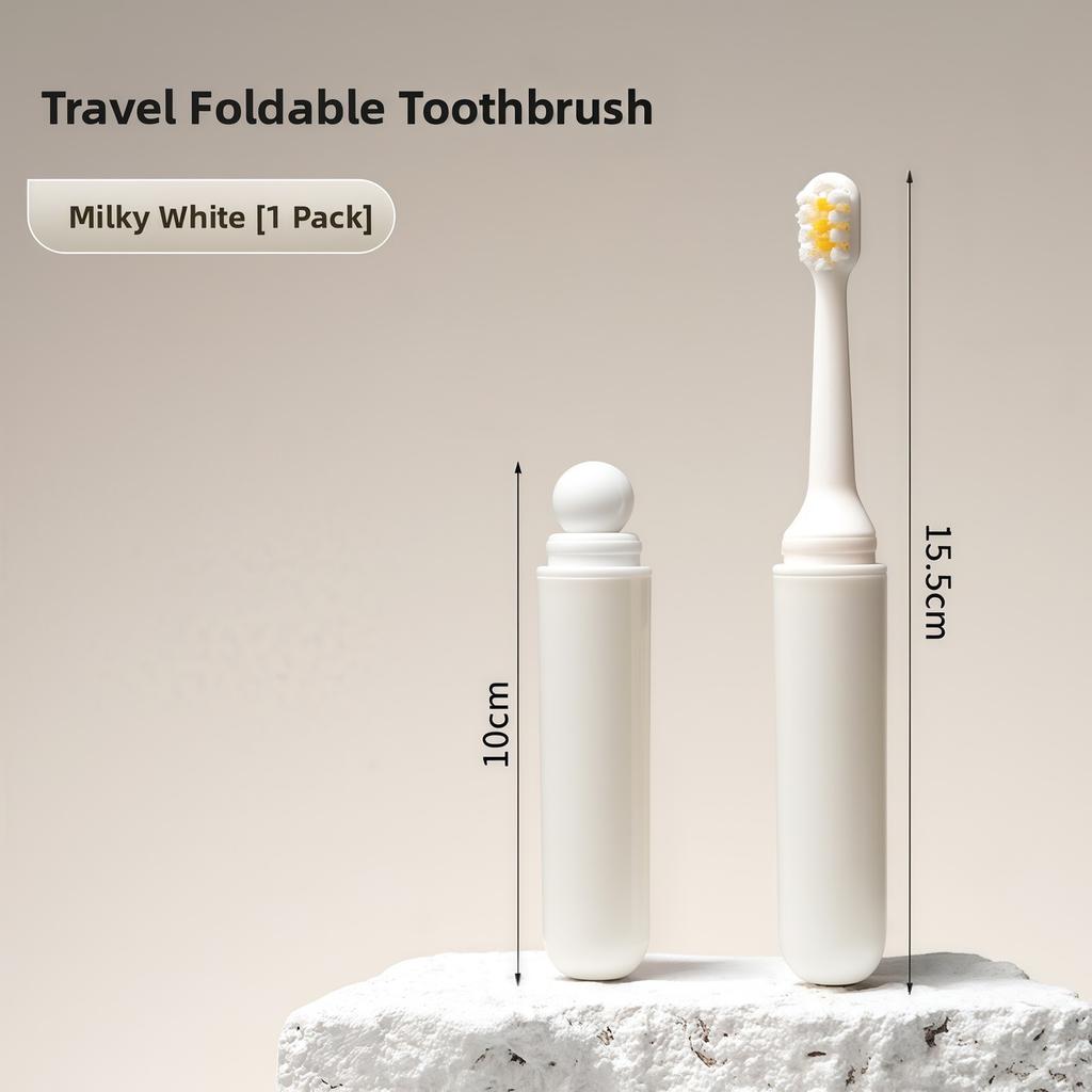 Портативный карманный набор зубных щеток 3-в-1, дорожный набор зубных щеток с футляром, эргономичный складной подстаканник, туалетные принадлежности для деловой поездки